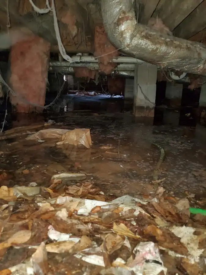 Crawl space flood assessment for Commercial Water Damage Restoration in Gering